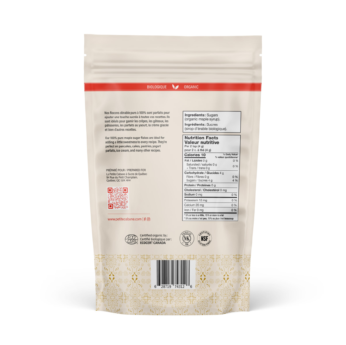 Flocons d'érable biologiques 200 g – Image 2