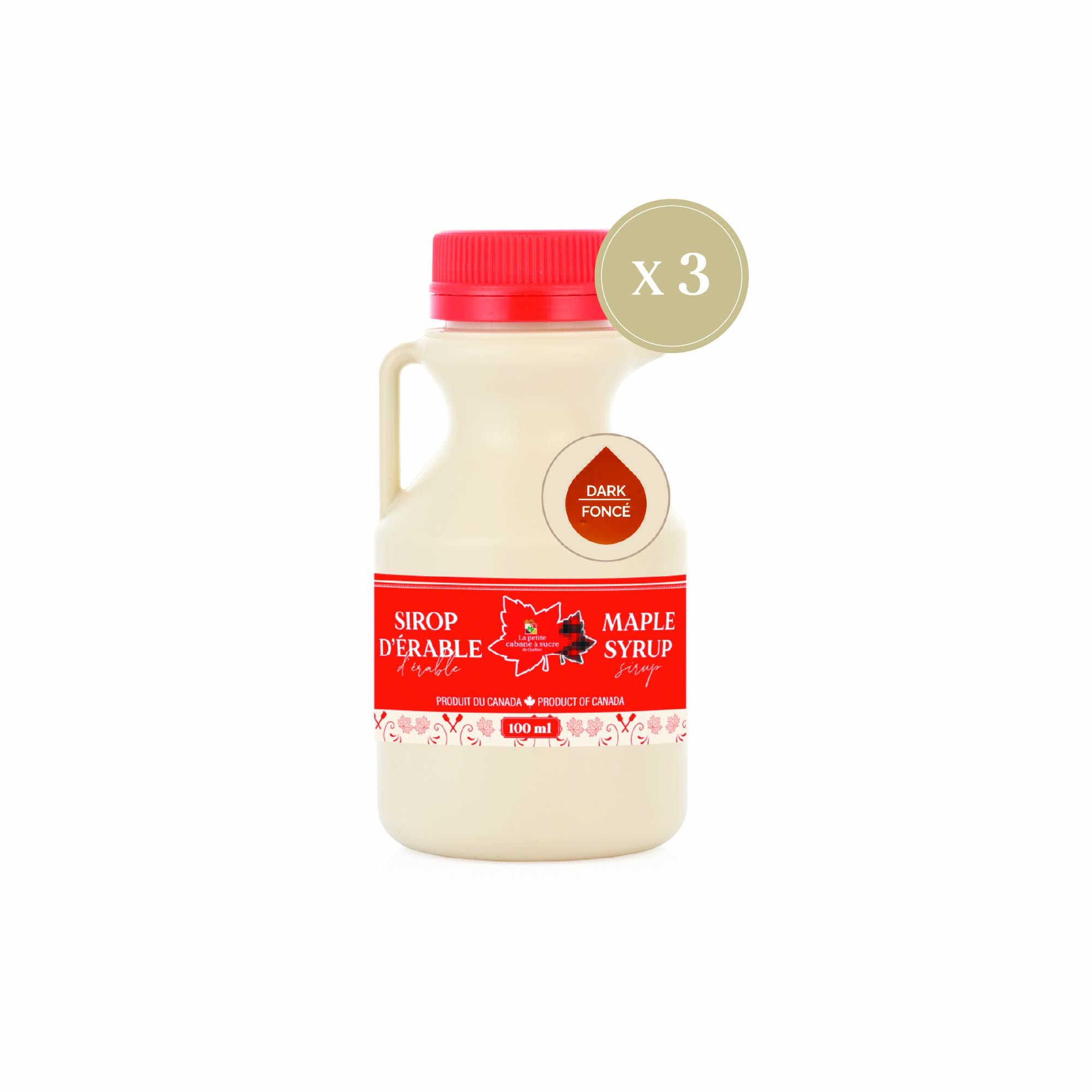 Sirop d'érable cruchon 100 ml - 3 unités