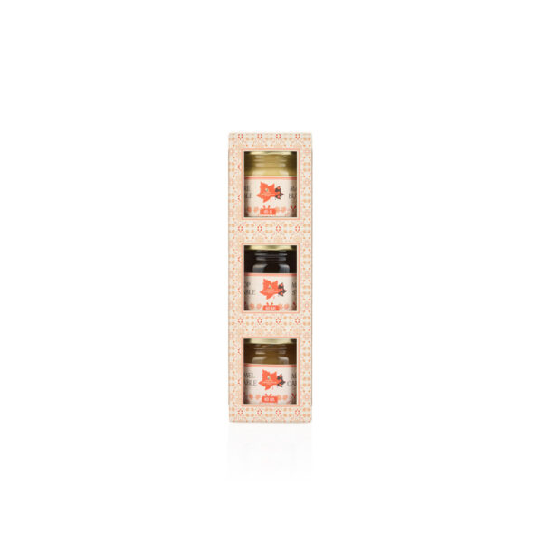 Trio - beurre d'érable, sirop d'érable, caramel à l'érable