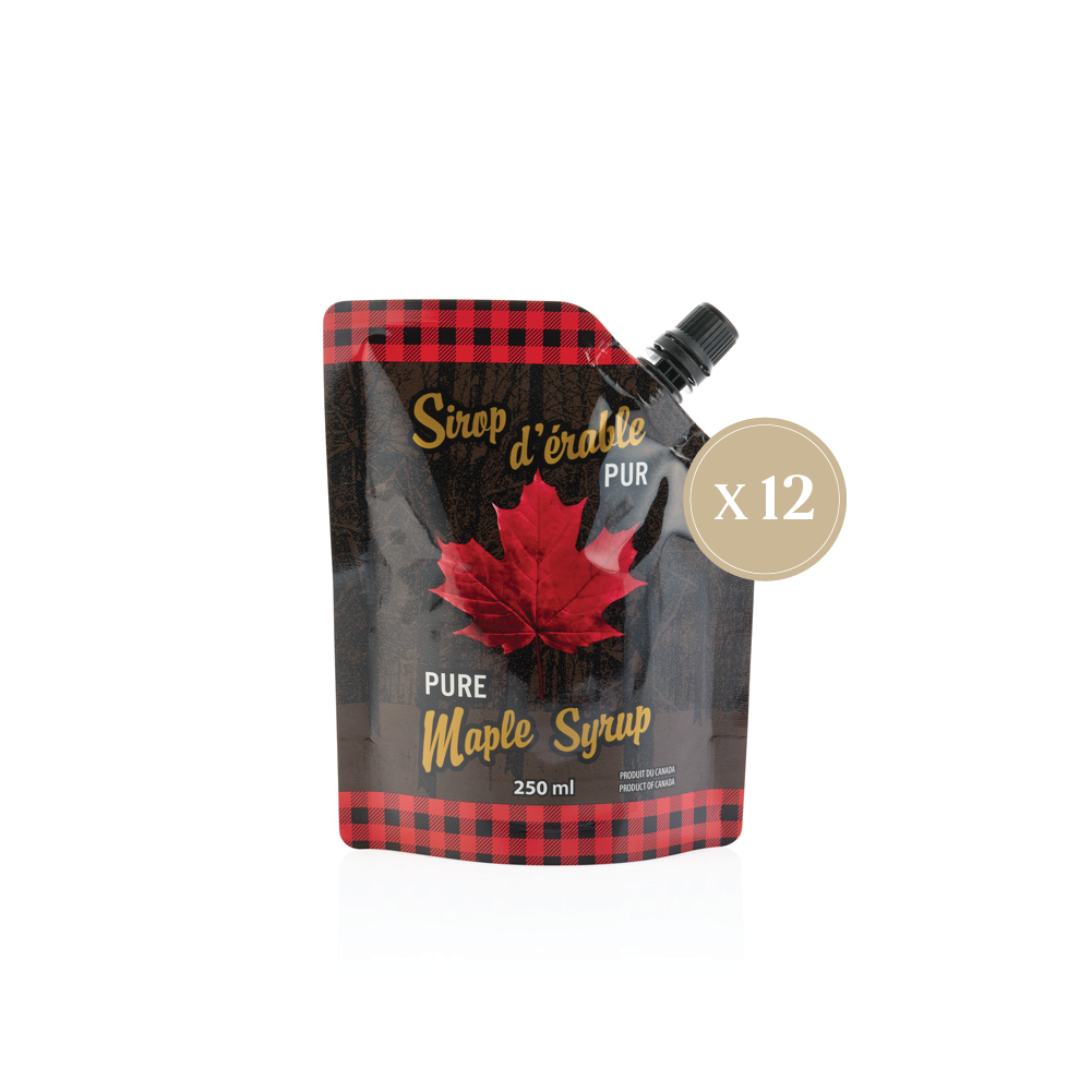Sirop d'érable pochette 250 ml - 12 unités
