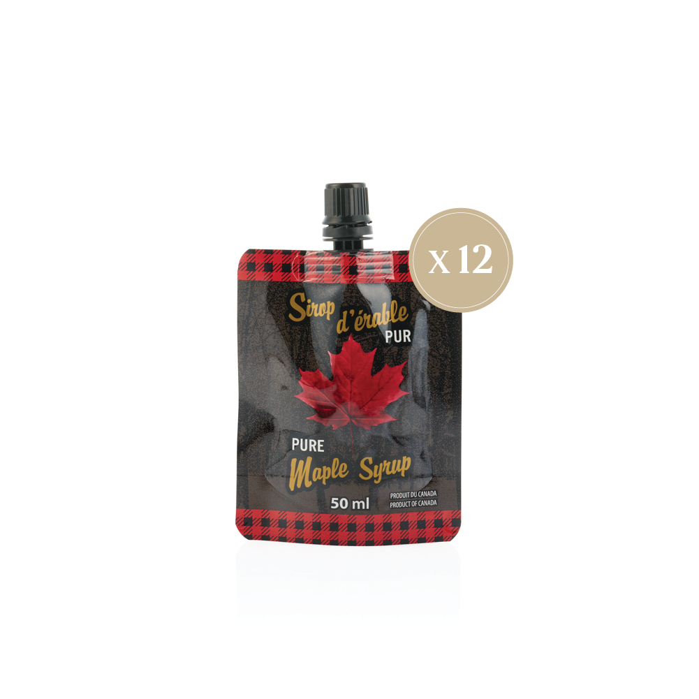 Maple Syrup Pouch 50 Ml - 12 Units