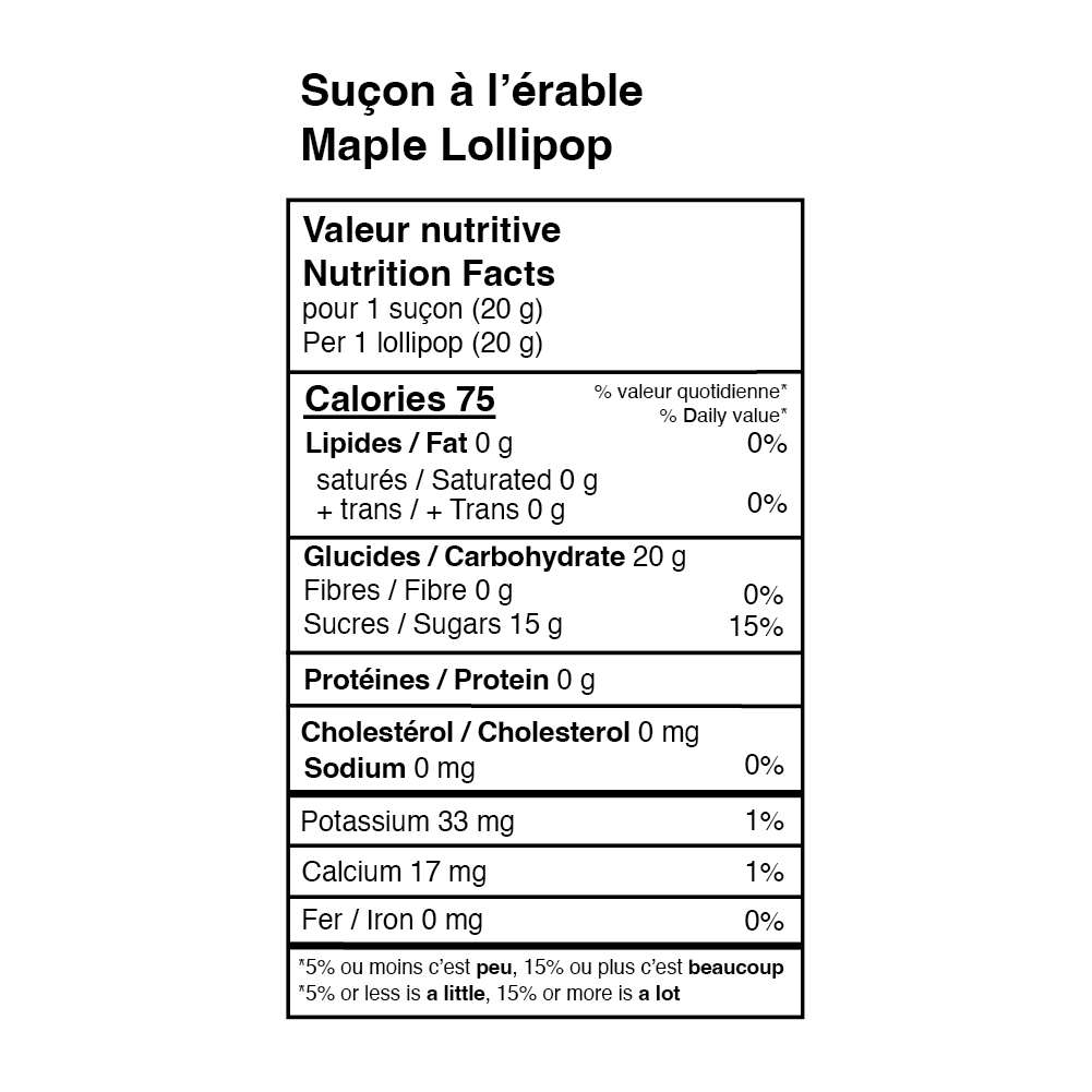 Suçon à l'érable - 5 unités – Image 2